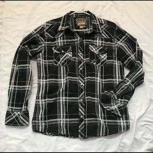 BKE Men’s slim for snap front western style SZ XL
